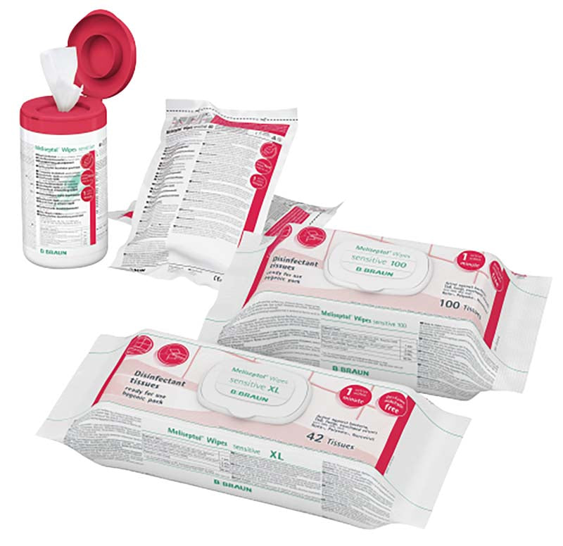 Meliseptol® Wipes sensitive, Flächendesinfektionstücher, 100 Tücher 18x20 cm