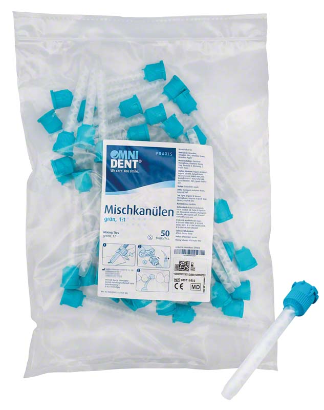 Omni Mischkanülen grün 1:1, 50 Stk