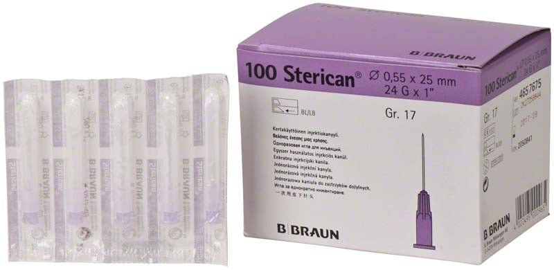 Sterican® Einmalkanüle, G24, lila, Ø 0,55 x 25 mm