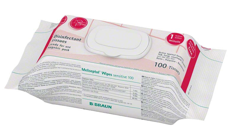 Meliseptol® Wipes sensitive, Flächendesinfektionstücher, 100 Tücher 18x20 cm