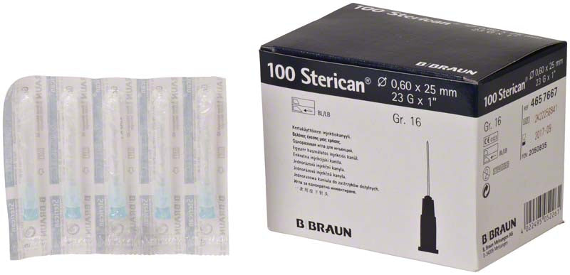 Sterican® Einmalkanüle, G23, blau, Ø 0,6 x 25 mm