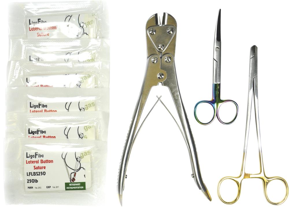 LigaFiba-Set/Klein, mit Titan-Knopf + Crimp (LFLBSSTARTERTI/S)