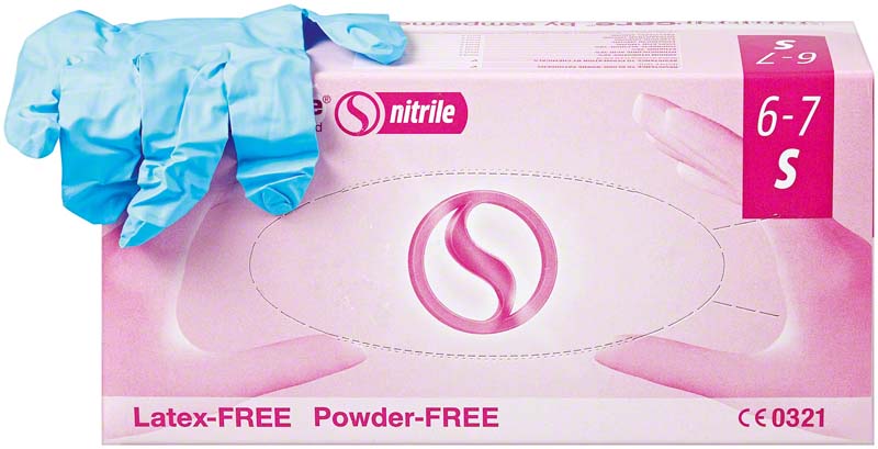 sempercare Nitril Untersuchungshandschuhe, puderfrei, blau, S