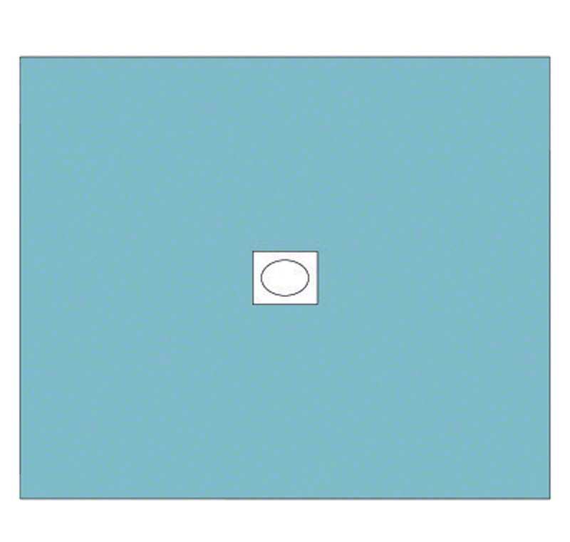 Lochtuch selbstklebend, Abdeckfolie, Loch oval 6x8 cm, 80 Stk, 75 x 90 cm