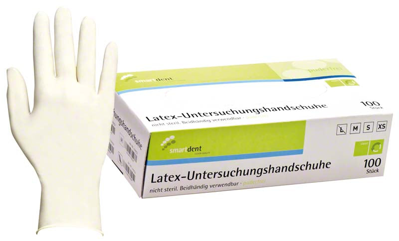 smart Latex-Untersuchungshandschuhe, puderfrei, 100 Stk, L