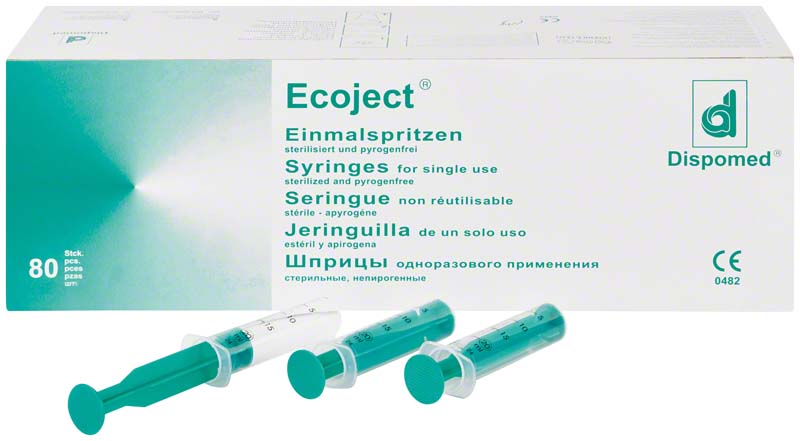 Einmalspritzen 2teilig, grüner Koblen, Luer, 80 Stk, 20 ml