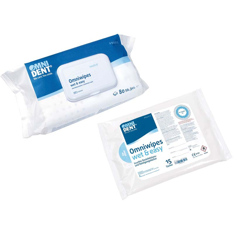 Omniwipes wet & easy Flächendesinfektionstücher, 20x30 cm, fleur, 80 Stk