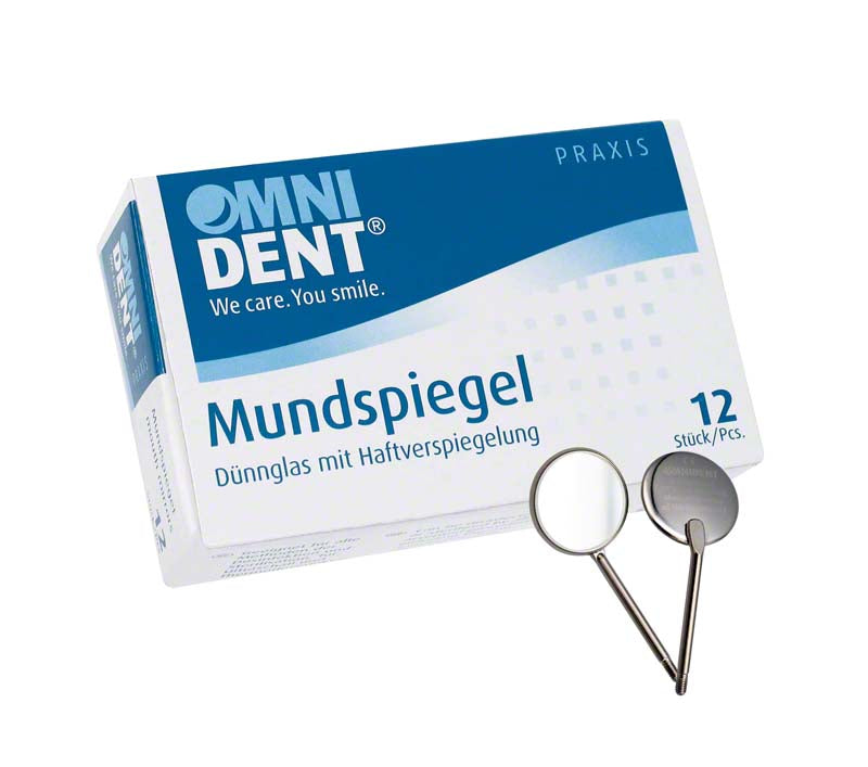 Mundspiegel, 12 Stk., ohne Griff, Standard Nr. 5, plan 24 mm