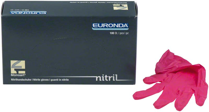 Monoart® Einmalhandschuhe Nitril, puderfrei, 100 Stk, pink