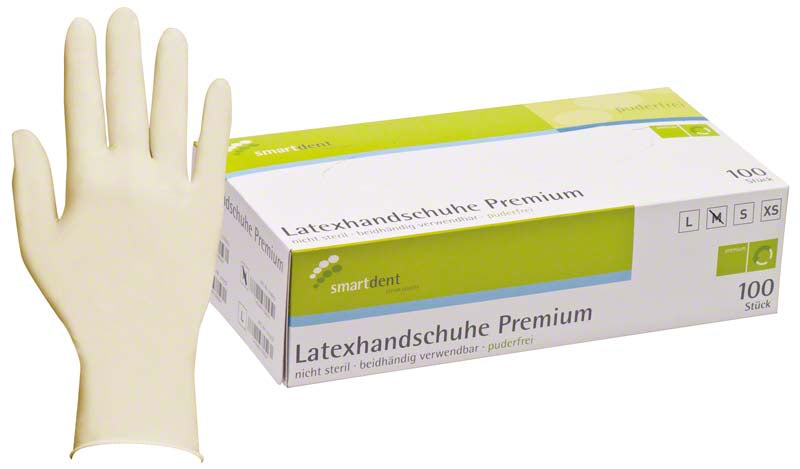 smart Latex-Untersuchungshandschuhe premium, puderfrei, 100 Stk, XS