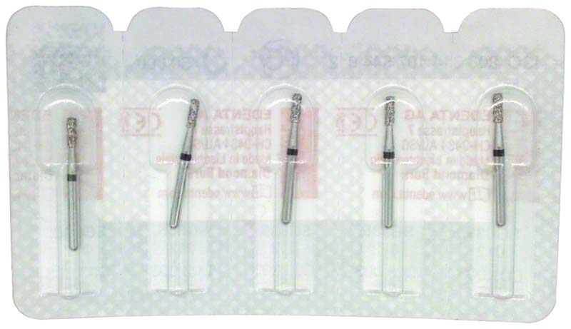 Omni Diamanten 835 für Turbine, 19 mm, schwarz supergrob, Zylinder flach ISO 012
