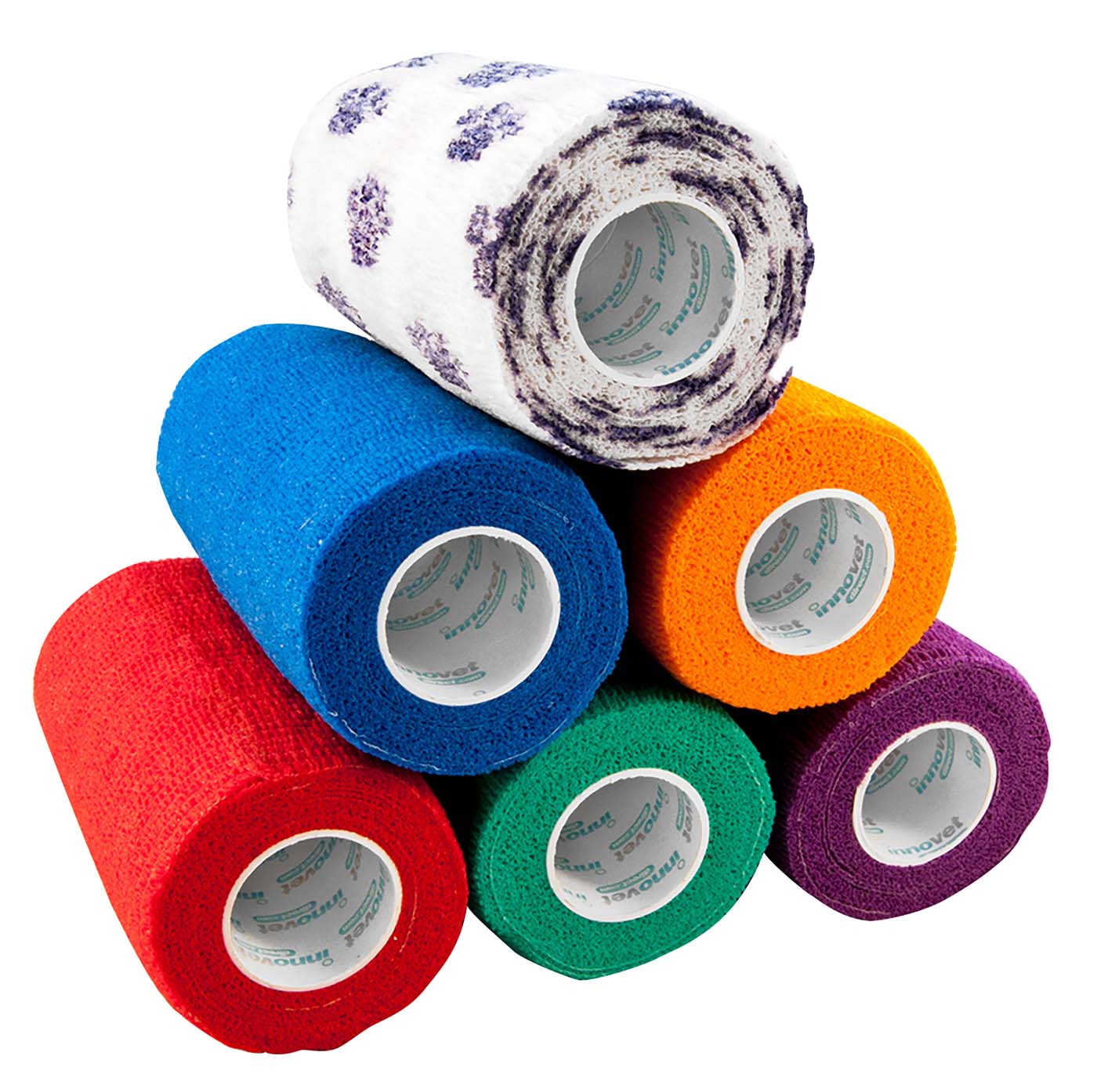 Dispovet elastische Kohesivbinden, 10 cm x 4,5 m, 18 Stk. farblich sortiert
