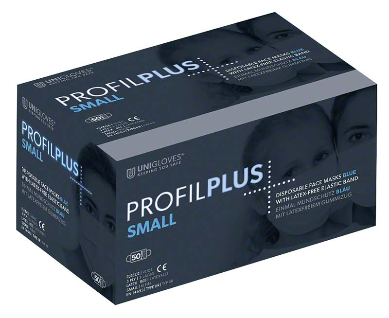 PROFIL PLUS SMALL OP Mund Nasen Schutz klein, Gummizug, 50 Stk, blau