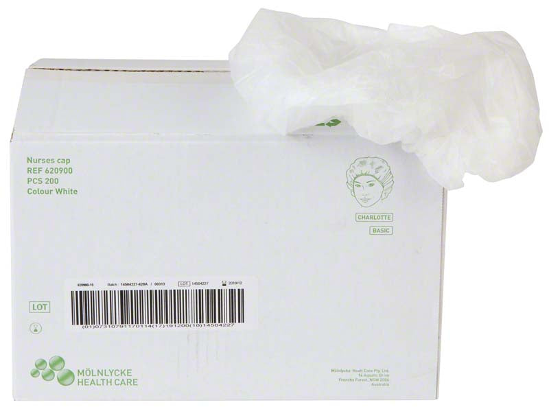 BARRIER® OP Haube Charlotte, Barrett, weiß, 200 Stk