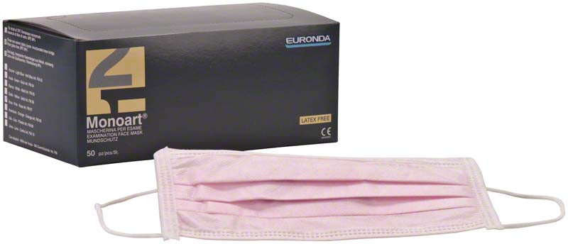 Monoart® Mund-Nasen-Schutz Protection 3, Gummizug, 50 Stk, rosa