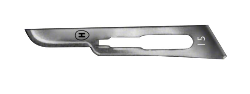 Skalpellklingen, Fig. 15, 100 Stk steril, für Griff Nr. 3