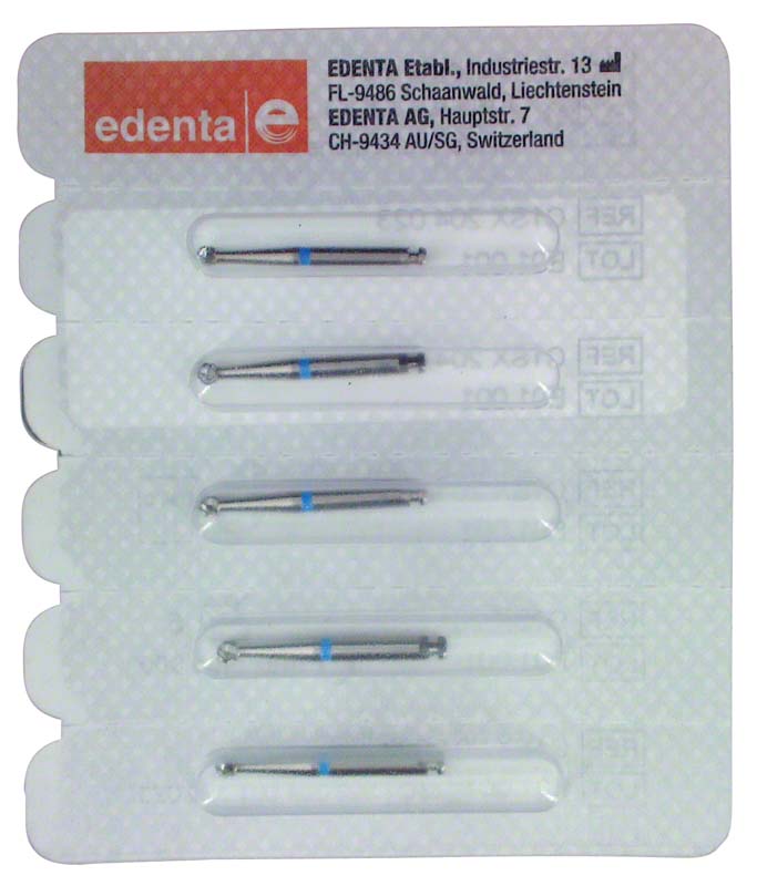 OmniRound Hartemtallbohrer, blau, RA = Winkelstück, ISO 023, Fig 003, 5 Stk,
