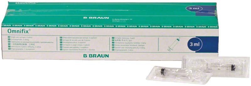 Omnifix® Luer Lock Einmalspritze 3 ml, 100 Stk
