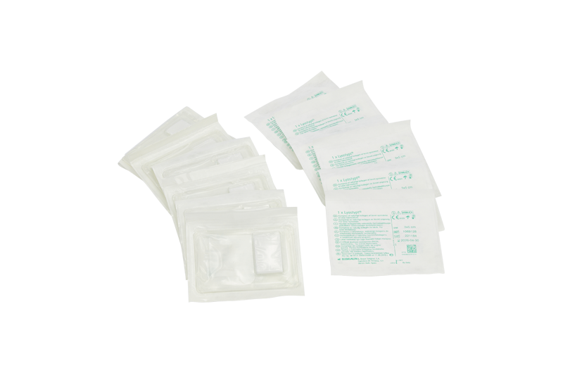 Hämostatischer Gewebefilz, Lyostypt®, 30x50 mm, feucht, 12er-Packung 1069128