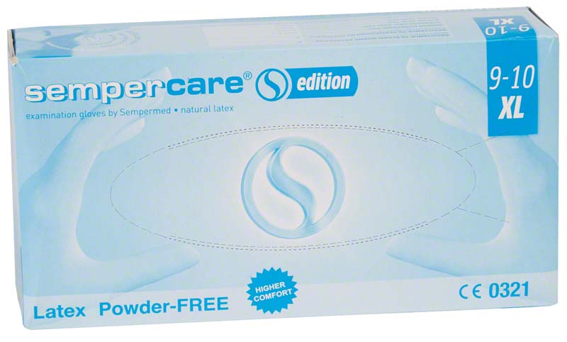 sempercare® Latex Untersuchungshandschuhe, puderfrei, naturweiß, XL
