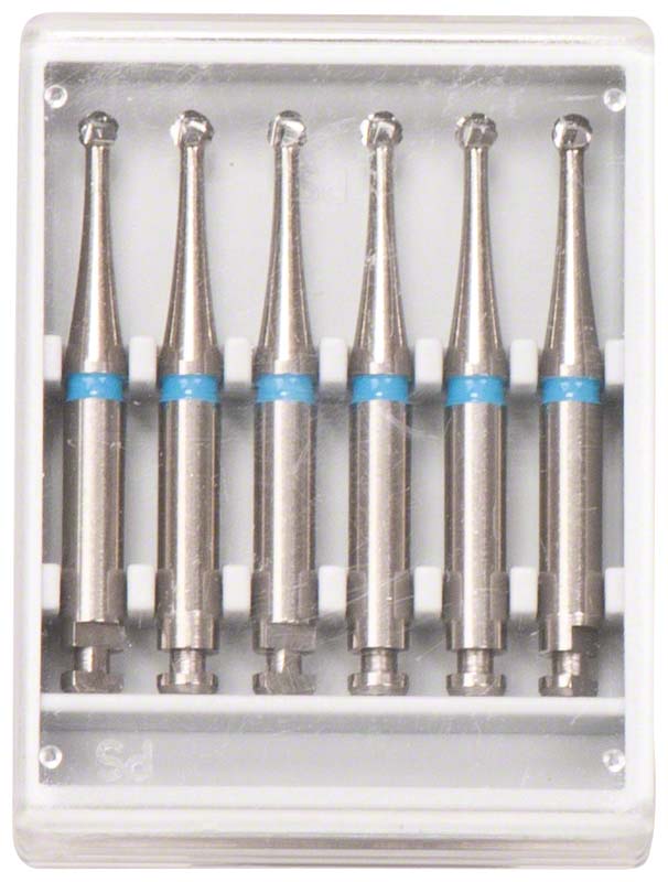 OmniRound Hartemtallbohrer, blau, RA = Winkelstück, ISO 016, Fig 006, 5 Stk