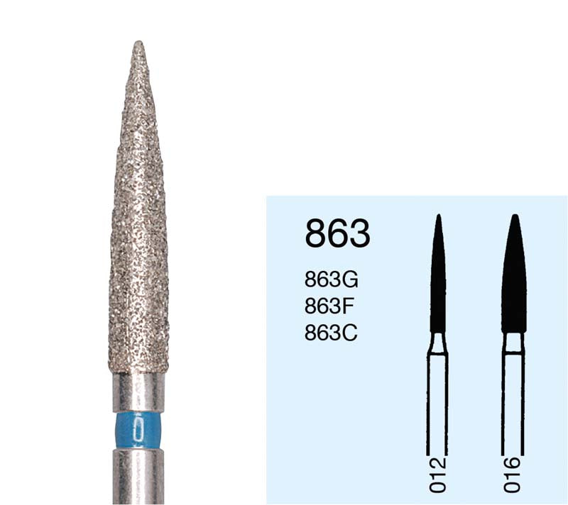 Omni Diamanten 863 für FG, 19 mm, standard, Falmme ISO 016
