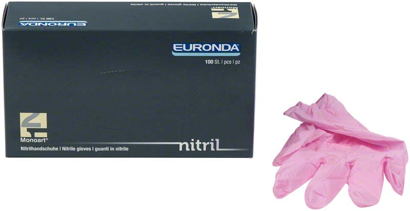 Monoart® Einmalhandschuhe Nitril, puderfrei, 100 Stk, rosa