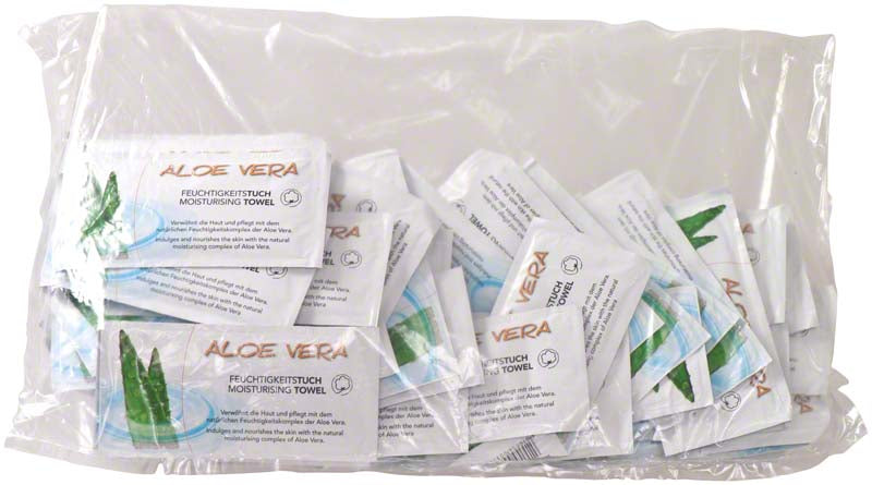 Erfrischungstücher, 50 Stk, Aloe Vera