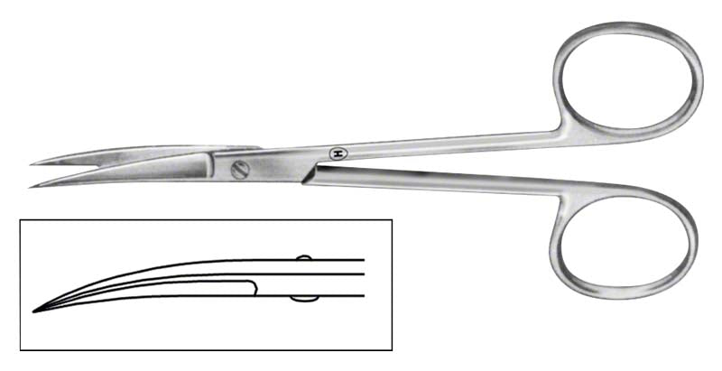 Chirurgische Schere, gebogen, 11,5 cm