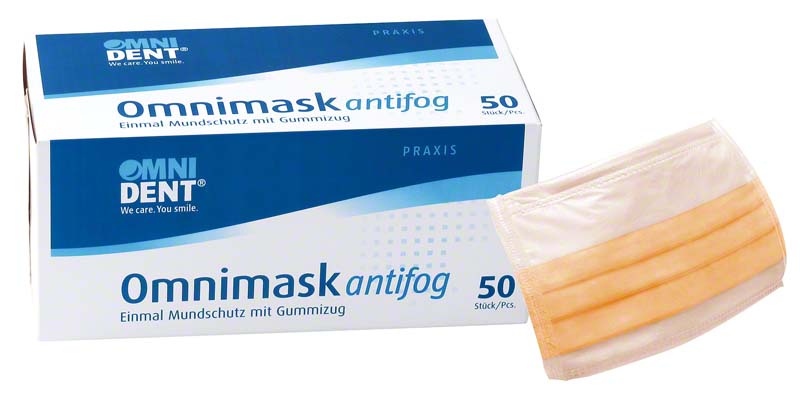 Omnimask antifog Mund-Nasen-Schutz, Gummizug, 50 Stk, orange