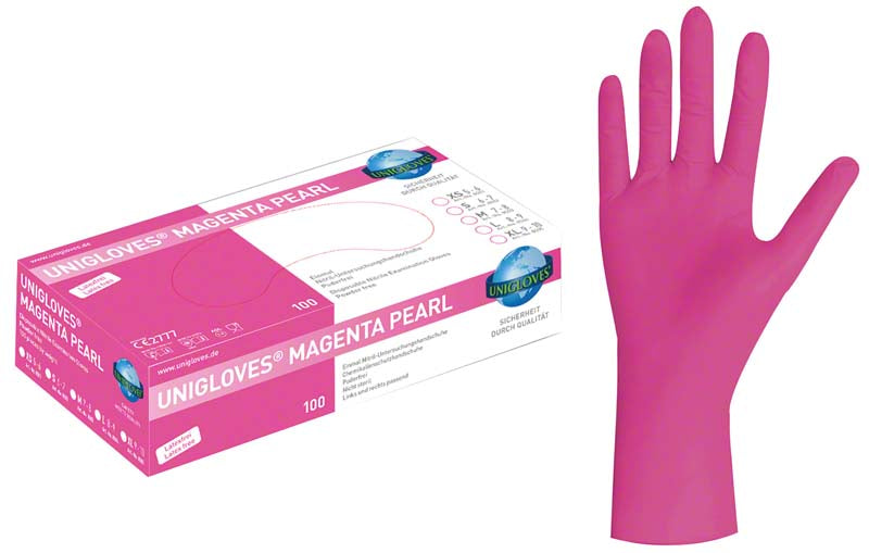 MAGENTA PEARL Nitril Untersuchungshandschuhe, 100 Stk, magenta, S
