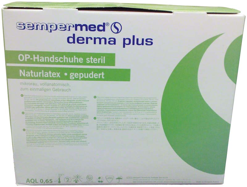 Sempermed derma plus OP Handschuhe, leicht gepudert, 50 Paar, Gr. 8