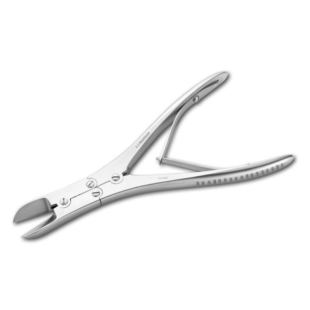 Knochenzange Ruskin (Liston) mit Übersetzung, 19cm, gewinkelt, 25mm Maul 141960