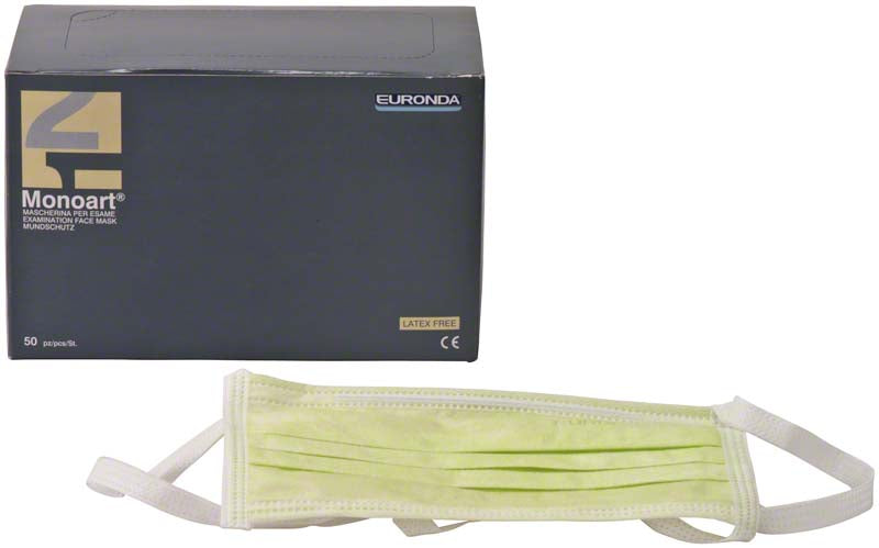 Monoart® Mund-Nasen-Schutz Protection 3, mit Bändern, 50 Stk, cedro