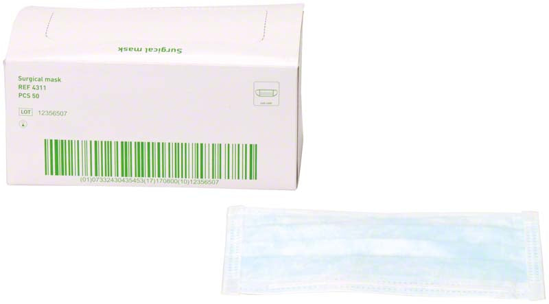 BARRIER® OP Maske Standard, Gummibänder, 50 Stk, blau