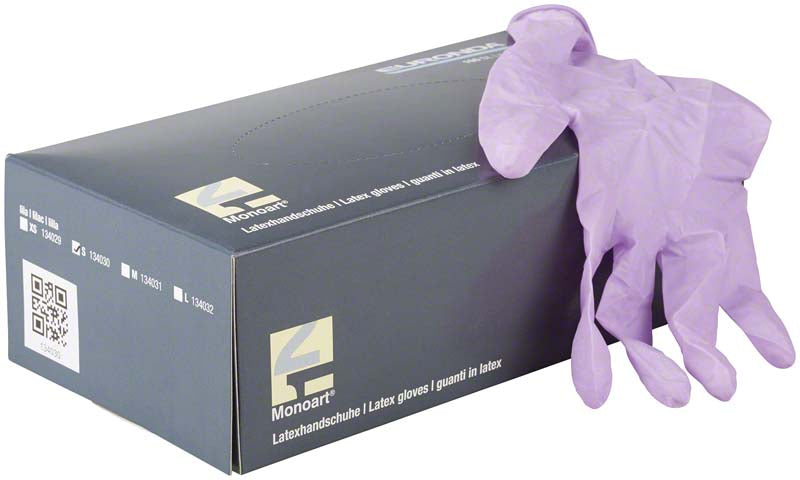 Monoart® Einmalhandschuhe Latex, puderfrei, 100 Stk, lila