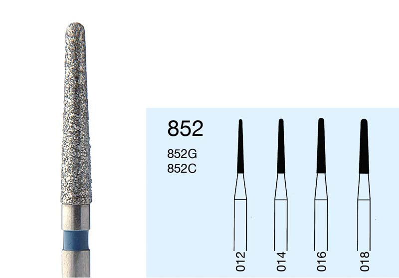 Omni Diamanten 852 für FG, 19 mm, rot fein, Konsu spitze ISO 012