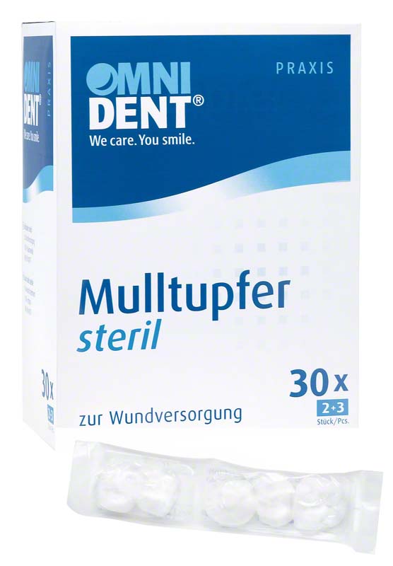 Omni Mulltupfer steril Erbse 30 Stk