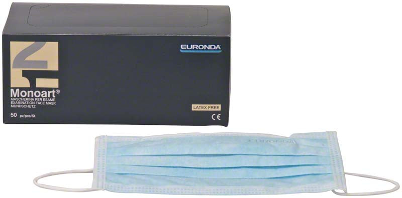 Monoart® Mund-Nasen-Schutz Protection 3, Gummizug, 50 Stk, blau