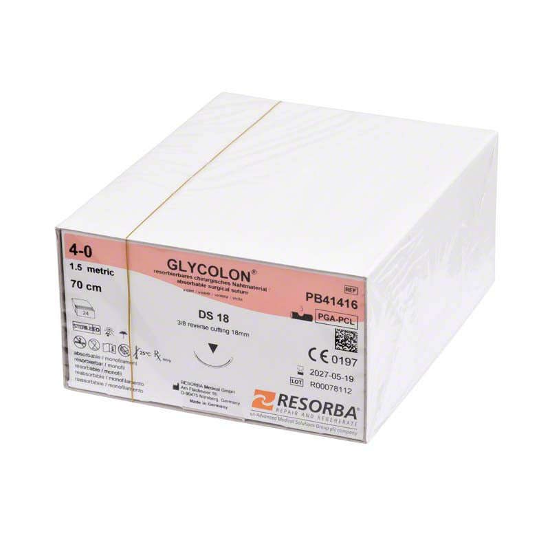 Glycolon Oral, violett, 24 Stk, 70 cm, USP 4/0, DS18