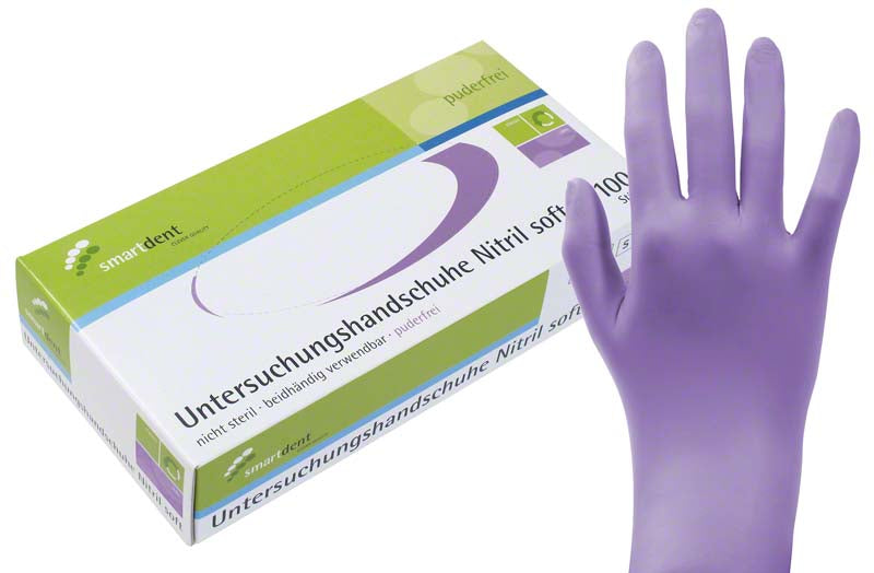 smart Nitril-Untersuchungshandschuhe Soft, puderfrei, 100 Stk, lila, S