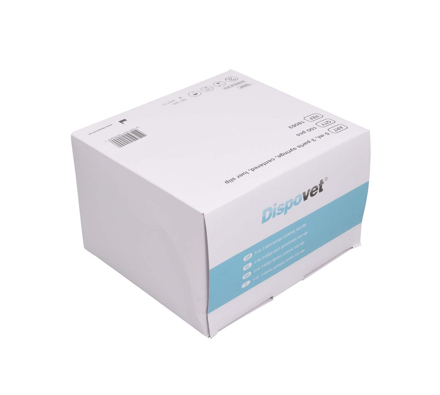 Dispovet® Einmalspritze 3-teilig, 5 ml, Luer,100 Stück
