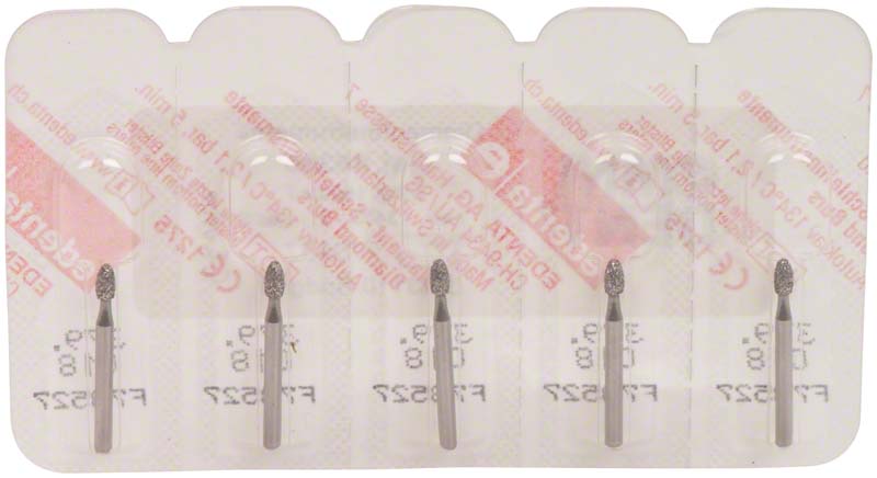 Omni Diamanten 379 für Turbine, 19 mm, standard, Eiform 3,5 mm, ISO 018