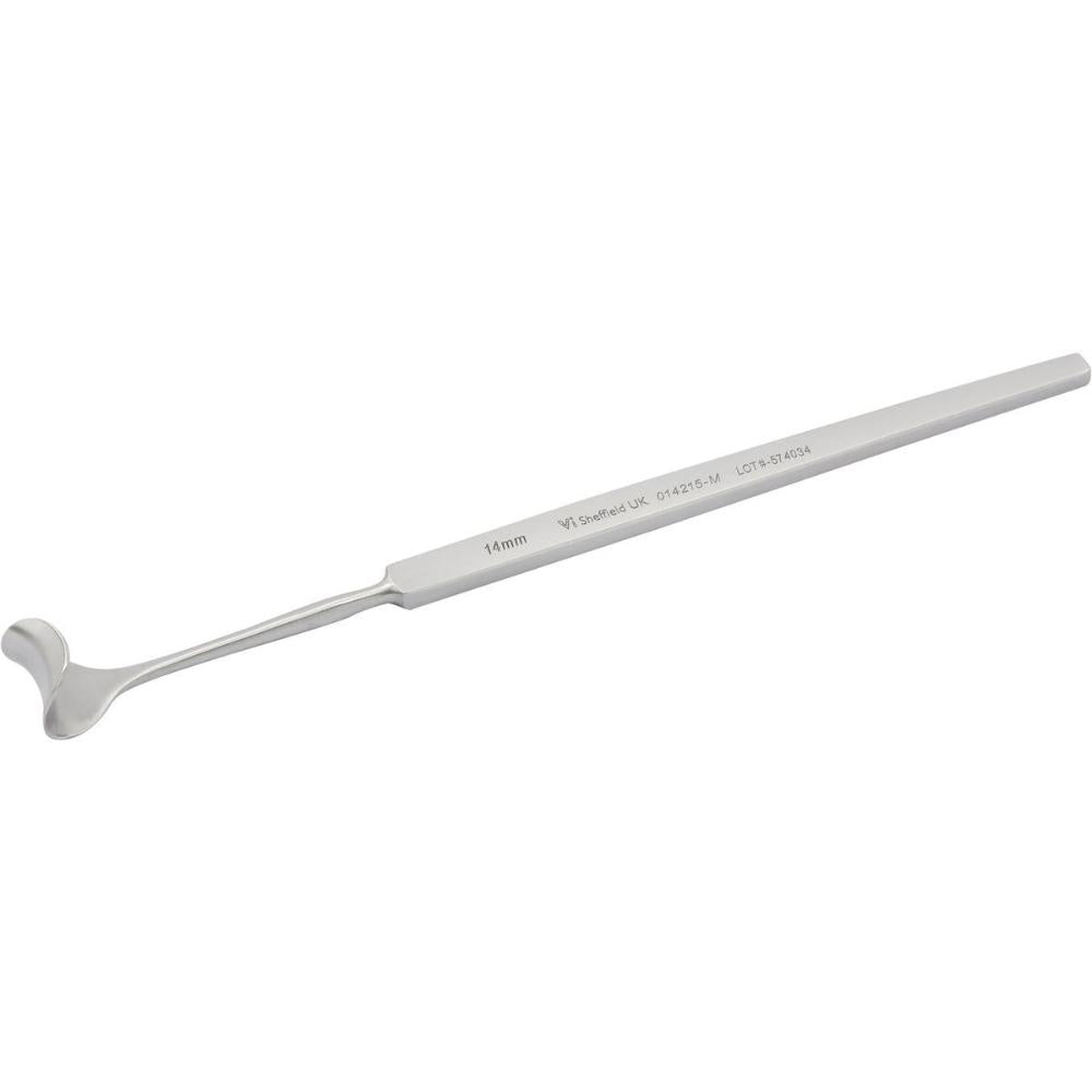 Retraktor nach Desmarres für Augenlid, mittel, 14mm breit, 140mm lang (014215-M)