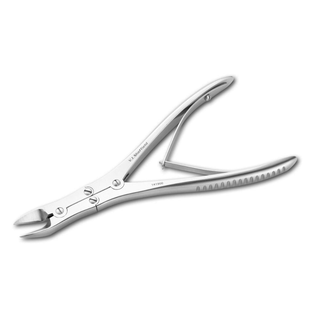 Knochenzange McIndoe mit Übersetzung 17cm, gewinkelt, 15mm Maul 141900