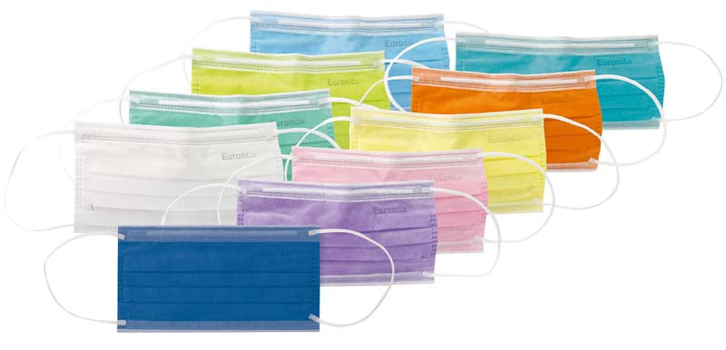 Monoart® Mund-Nasen-Schutz Pro 4 Perfect Fit, Gummizug, 50 Stk, blau