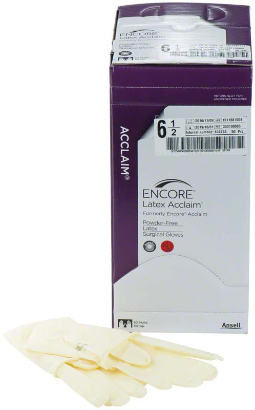 ENCORE® Latex Acclaim OP Handschuhe, puderfrei, 50 Stk, Gr. 6,5