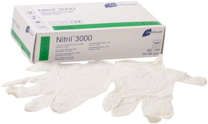 Nitril® 3000 Nitril Untersuchungshandschuhe, puderfrei, 100 Stk, L