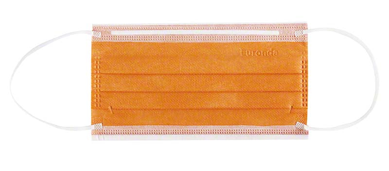 Monoart® Mund-Nasen-Schutz Pro 4 Perfect Fit, Gummizug, 50 Stk, orange
