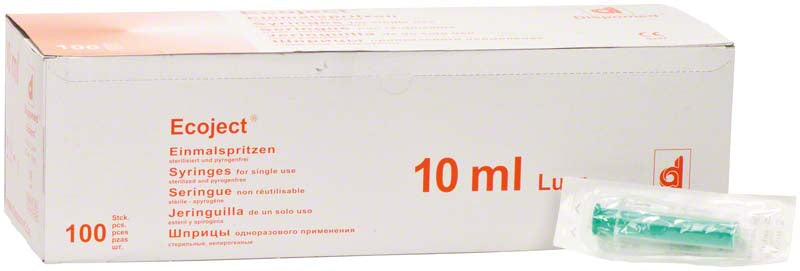 Einmalspritzen 2teilig, grüner Koblen, Luer, 100 Stk, 5 ml